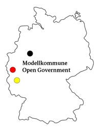 Karte Modellkommune Open Government